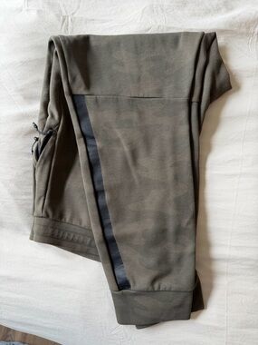 Express Olive Utility Joggers with Black Label